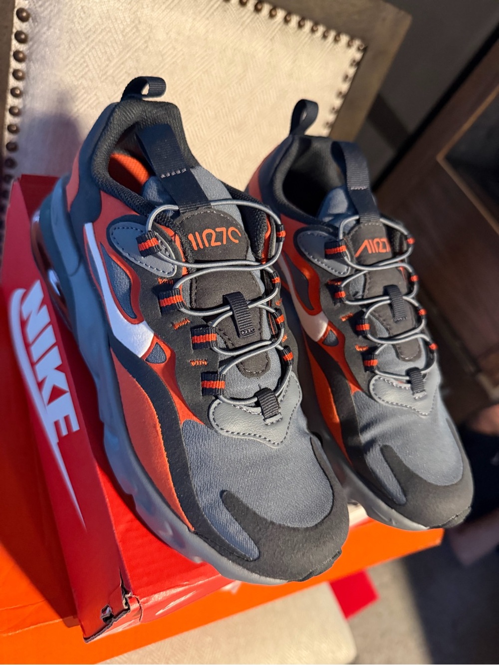 Nike Men’s Sneakers in Black, Orange & Gray